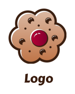 make a bakery logo chocolate cookie jelly dot