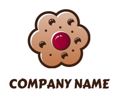 make a food logo chocolate cookie with cream