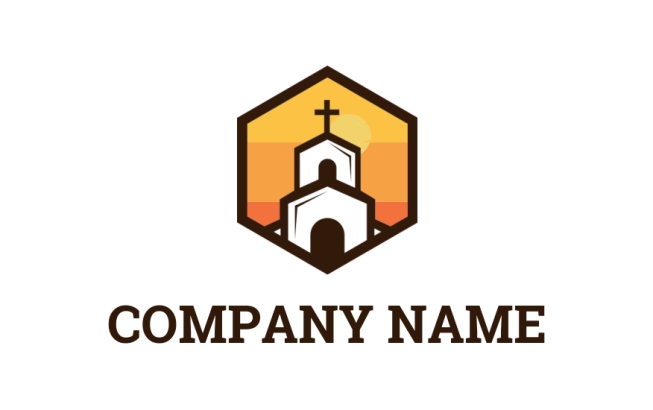 religion logo online Church in Hexagon - logodesign.net
