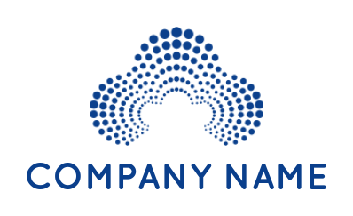 generate an internet logo circles dots in shape of cloud - logodesign.net