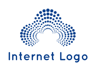 generate an internet logo circles dots in shape of cloud - logodesign.net