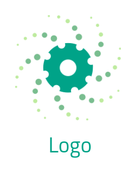 engineering logo maker circles moving around the gear - logodesign.net