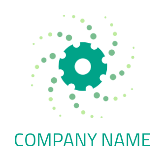 engineering logo maker circles moving around the gear - logodesign.net