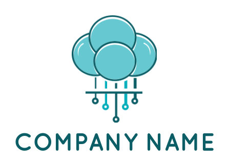 internet logo image circuit and cloud computing - logodesign.net