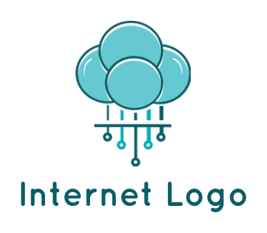 make an internet logo circuit cloud computing