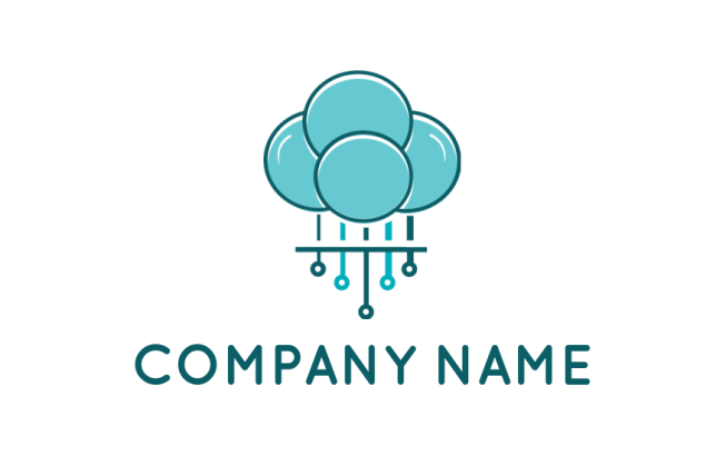 internet logo image circuit and cloud computing - logodesign.net