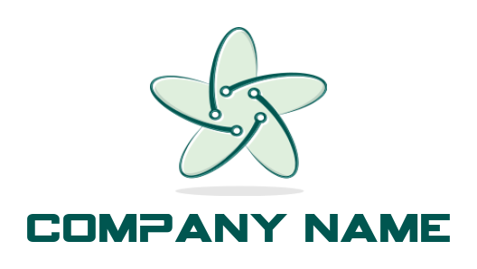 create an IT logo of circuit forming star shape
