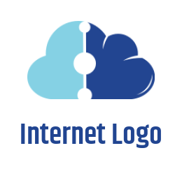 IT logo icon circuit on cloud - logodesign.net