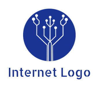 IT logo template circuit wire in circle - logodesign.net