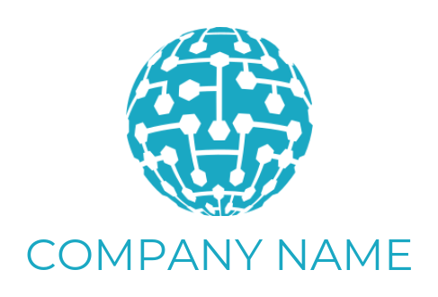 create an IT logo circuit wires globe - logodesign.net