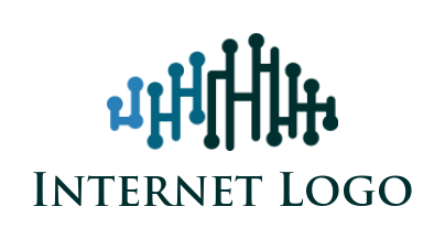 IT logo template circuits forming cloud - logodesign.net