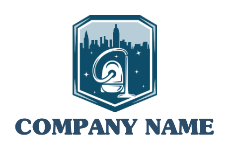 cleaning logo skyline in shield stars & vacuum