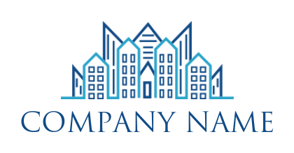 real estate logo online cityscape crown - logodesign.net