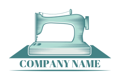 make a fashion logo maker classic sewing machine