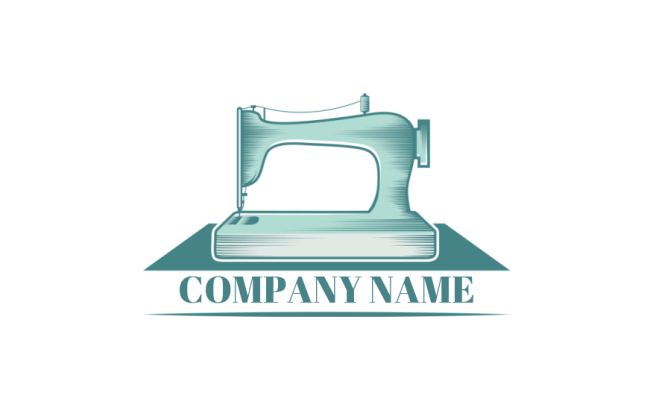 make a fashion logo maker classic sewing machine | Logo Template by ...