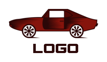 auto logo classic vintage car with rim tires