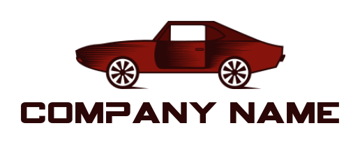auto logo classic vintage car with rim tires