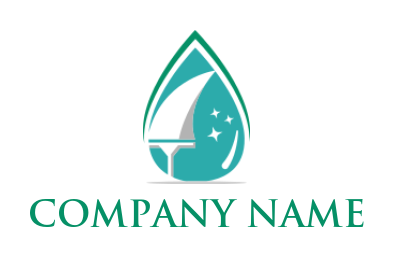 Cleaning logo template wiper inside drop