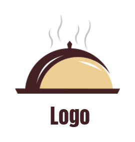 generate a restaurant logo cloche with smokes