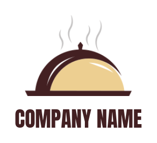 generate a restaurant logo cloche with smokes