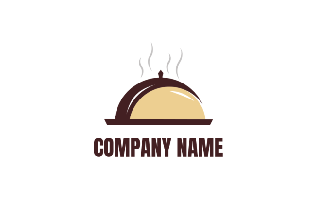 generate a restaurant logo cloche with smokes