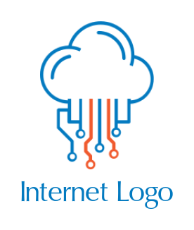create an IT logo cloud dripping IT wires - logodesign.net
