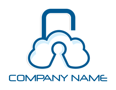 security logo icon cloud lock - logodesign.net