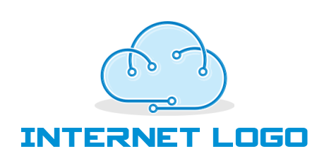 generate an IT logo with cloud made of tech wire