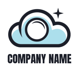 design a photography logo cloud merged with camera - logodesign.net