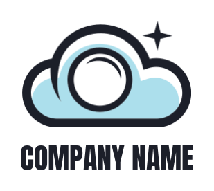 generate a photography logo cloud with camera