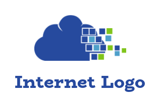 IT logo maker cloud with pixel - logodesign.net