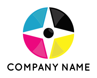 create a printing logo cmyk color with circle - logodesign.net