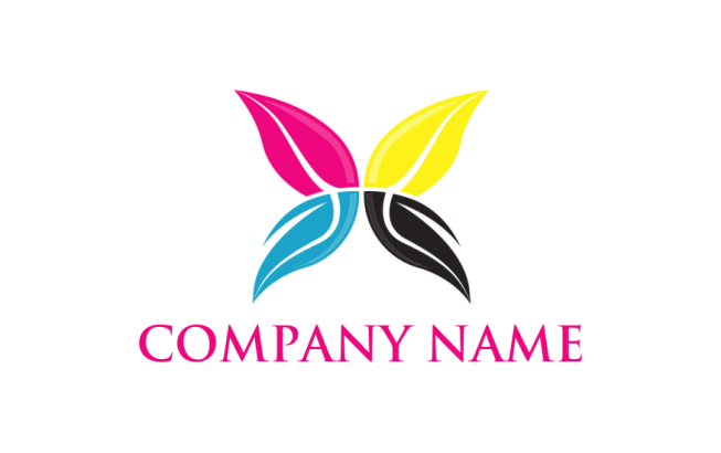 Colorful Abstract Swoosh Butterfly Logo Template By Logodesign Net