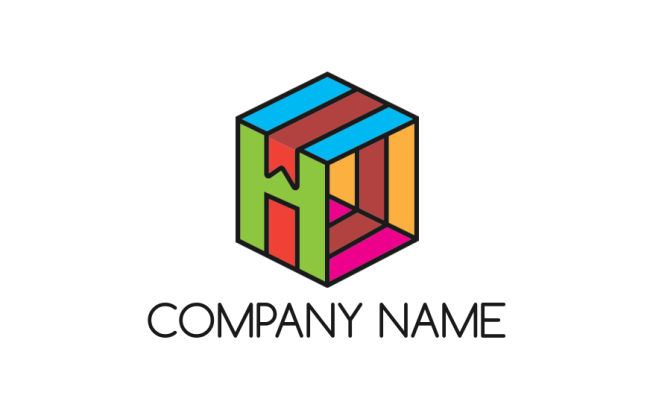 Design a unique logo of colorful box