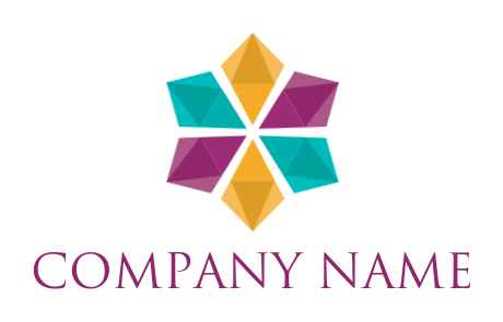 gemstones logo online colorful gems forming star