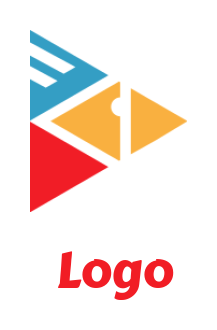 Advertising logo colorful play symbol