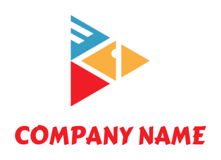 Advertising logo colorful play symbol