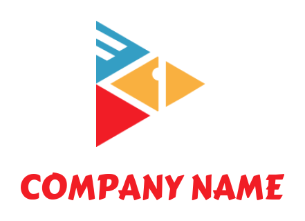 Advertising logo colorful play symbol