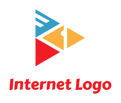 Advertising logo colorful play symbol