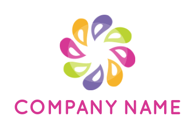 arts logo colorful droplets in circle formation