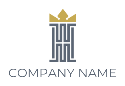 create an attorney logo icon column with crown