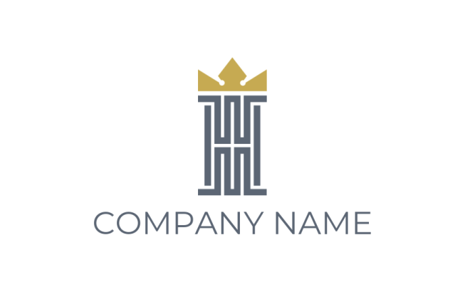 attorney logo icon column with crown - logodesign.net