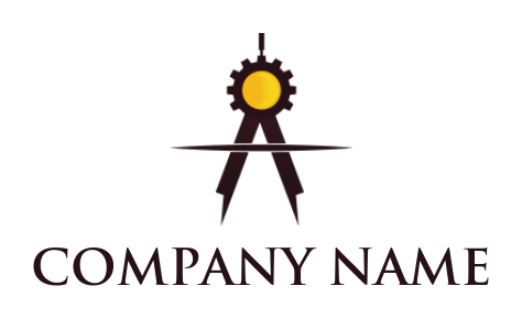 engineering logo online compass with gear