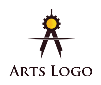 engineering logo online compass with gear