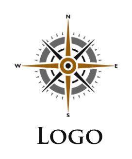 compass with north south east & west | Logo Template by LogoDesign.net