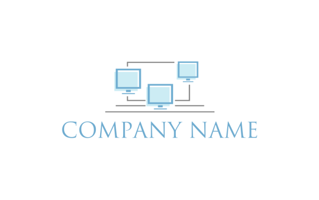 Computer Node Logo IT logo computer nodes forming network | Logo Template by LogoDesign.Net
