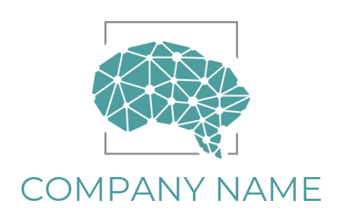 create a research logo connect dots forming high tech brain 