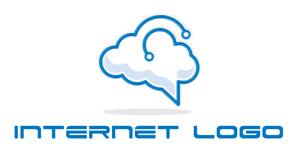 communication logo connect cloud chat with tech