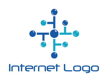 IT logo online connecting dots circuit