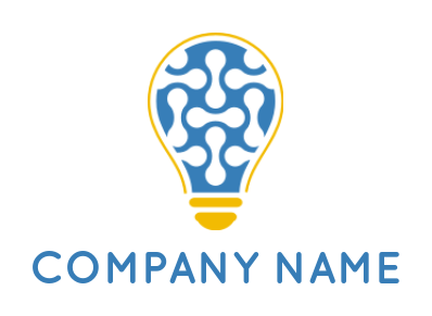 connecting molecules inside a bulb logo sample